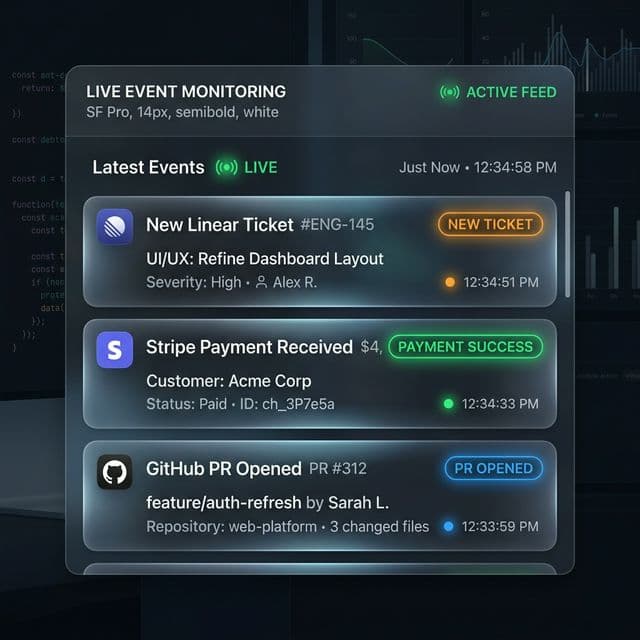 Etles Triggers UI Mockup